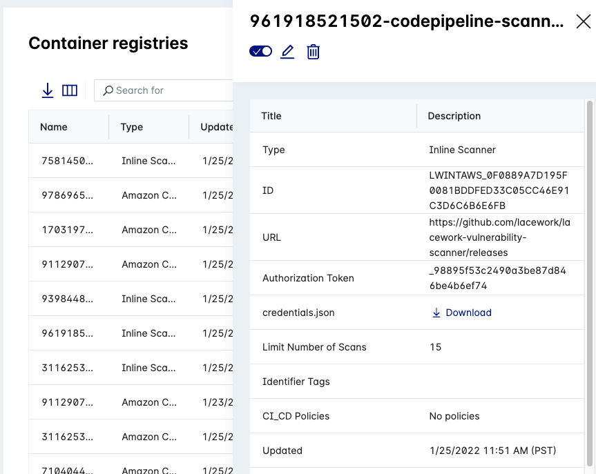 Lacework Integrates AWS inline scanner